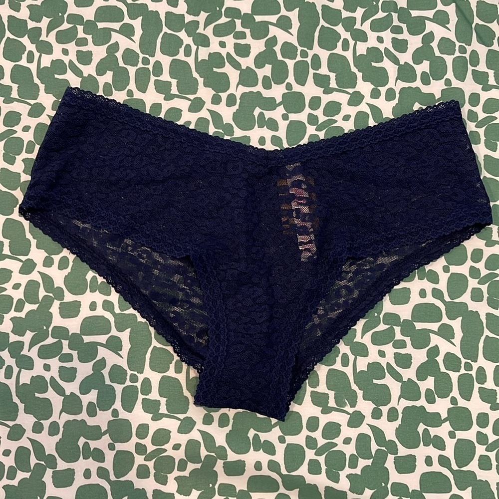 Victoria Secret Pink Blue Lace Panties